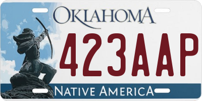 OK license plate 423AAP