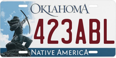 OK license plate 423ABL