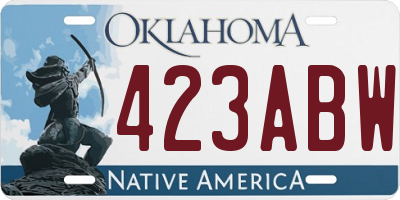 OK license plate 423ABW