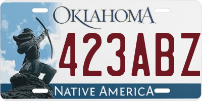 OK license plate 423ABZ