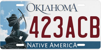 OK license plate 423ACB
