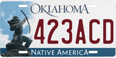 OK license plate 423ACD