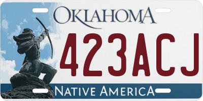 OK license plate 423ACJ