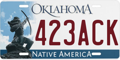 OK license plate 423ACK