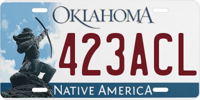 OK license plate 423ACL