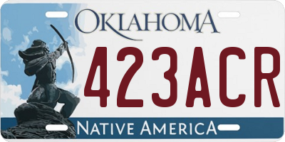 OK license plate 423ACR