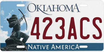 OK license plate 423ACS