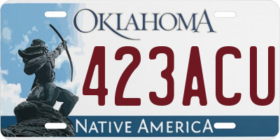 OK license plate 423ACU