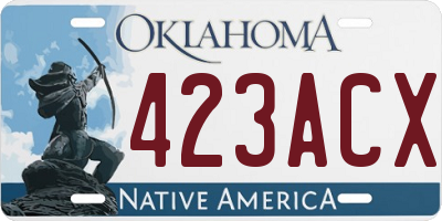 OK license plate 423ACX
