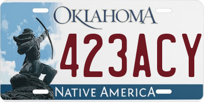 OK license plate 423ACY