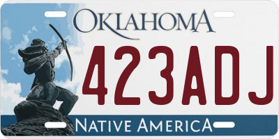 OK license plate 423ADJ