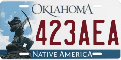 OK license plate 423AEA