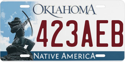 OK license plate 423AEB