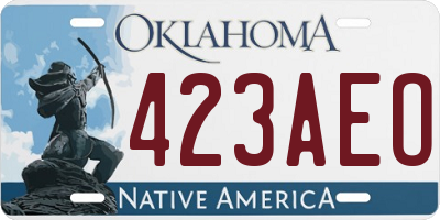 OK license plate 423AEO