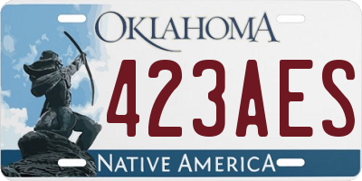 OK license plate 423AES