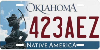 OK license plate 423AEZ