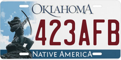 OK license plate 423AFB