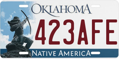 OK license plate 423AFE