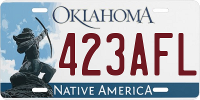 OK license plate 423AFL