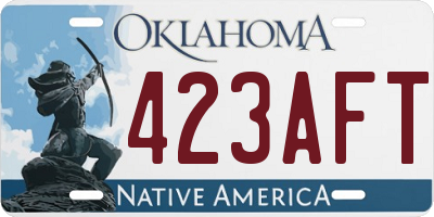OK license plate 423AFT