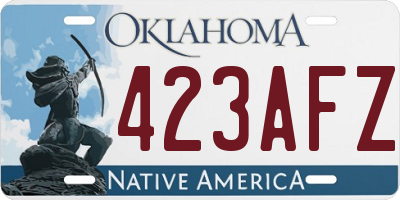 OK license plate 423AFZ
