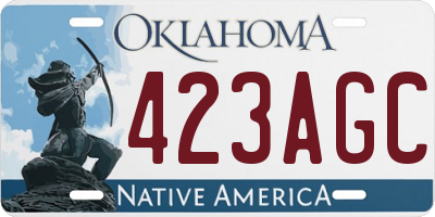 OK license plate 423AGC