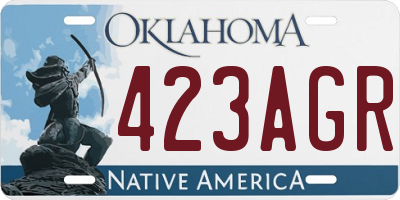 OK license plate 423AGR