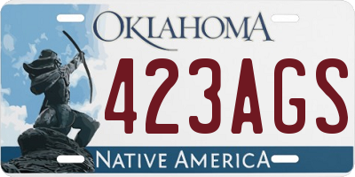 OK license plate 423AGS