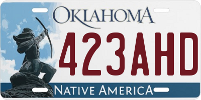 OK license plate 423AHD