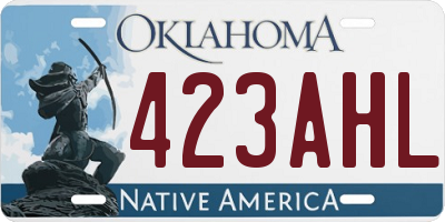 OK license plate 423AHL