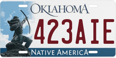 OK license plate 423AIE