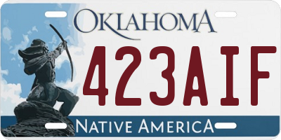 OK license plate 423AIF