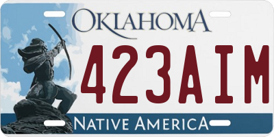 OK license plate 423AIM