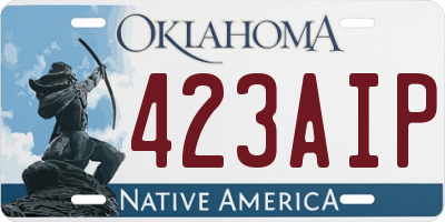 OK license plate 423AIP