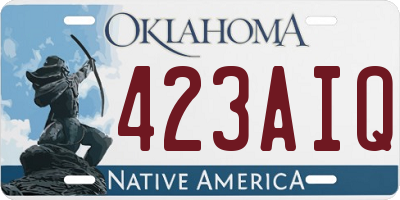 OK license plate 423AIQ