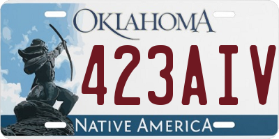 OK license plate 423AIV