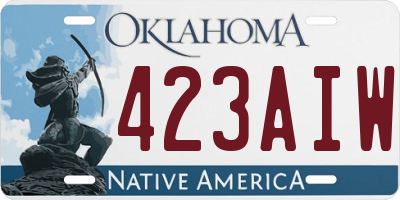OK license plate 423AIW
