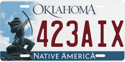 OK license plate 423AIX