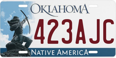 OK license plate 423AJC