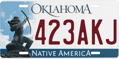 OK license plate 423AKJ