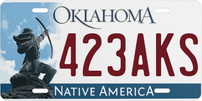 OK license plate 423AKS