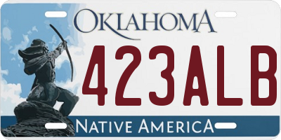 OK license plate 423ALB