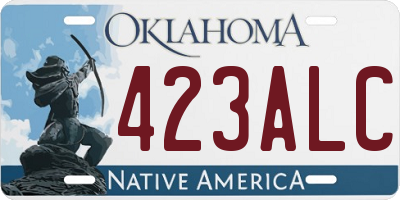 OK license plate 423ALC