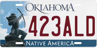 OK license plate 423ALD