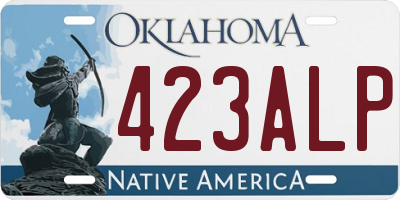 OK license plate 423ALP