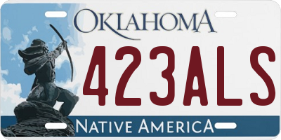 OK license plate 423ALS