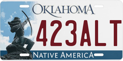 OK license plate 423ALT