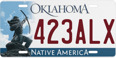 OK license plate 423ALX