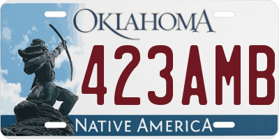 OK license plate 423AMB