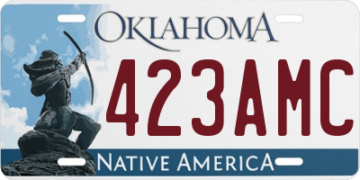 OK license plate 423AMC